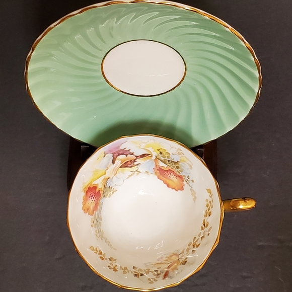 Aynsley Floral Tea Cup and Saucer - Picture 7 of 13